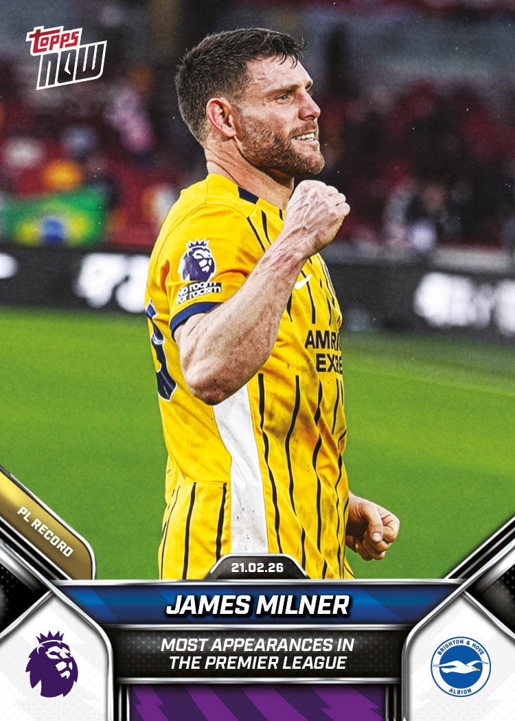 James Milner - 2025-26 Premier League Topps NOW - Card 141 - PR: 559