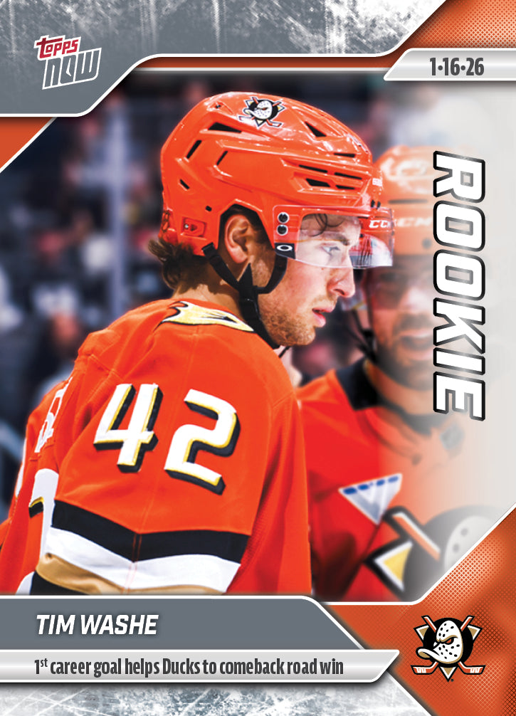 Tim Washe - 2025-26 NHL Topps NOW - Sticker # 91 Pack - PR: 235