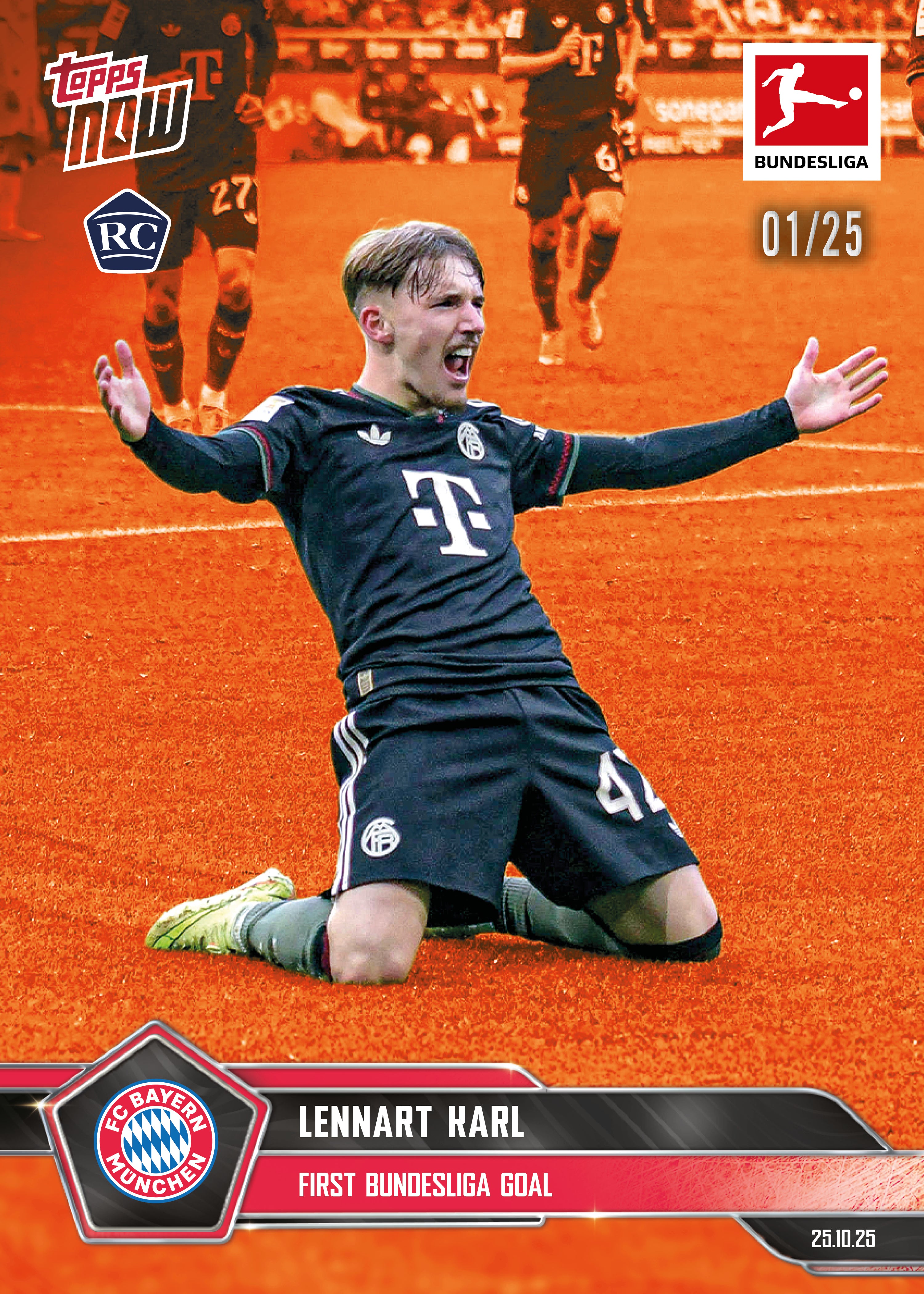 Lennart Karl - 2025-26 Bundesliga Topps NOW - Card 50 - PR: 6508 - Image 5