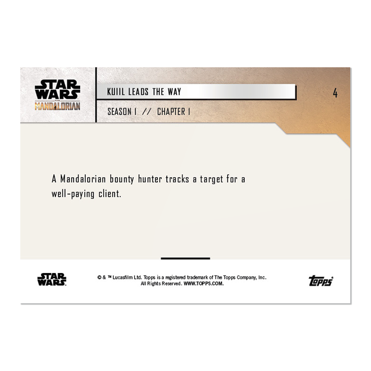 Star Wars: The Mandalorian TOPPS NOW 5-Card Pack - S1:Chapter 1 - Print Run: 714 - Image 6