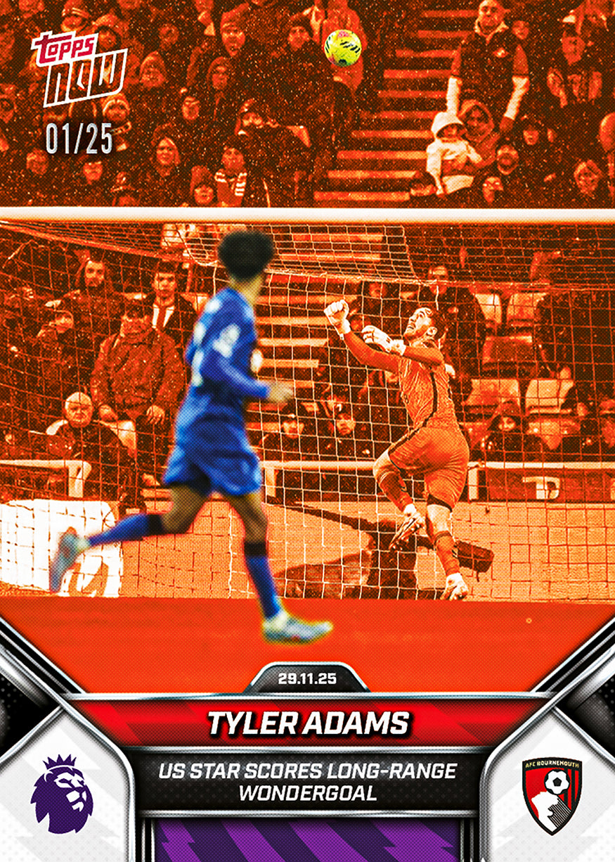 Tyler Adams - 2025-26 Premier League Topps NOW - Card 64 - PR: 372 - Image 5