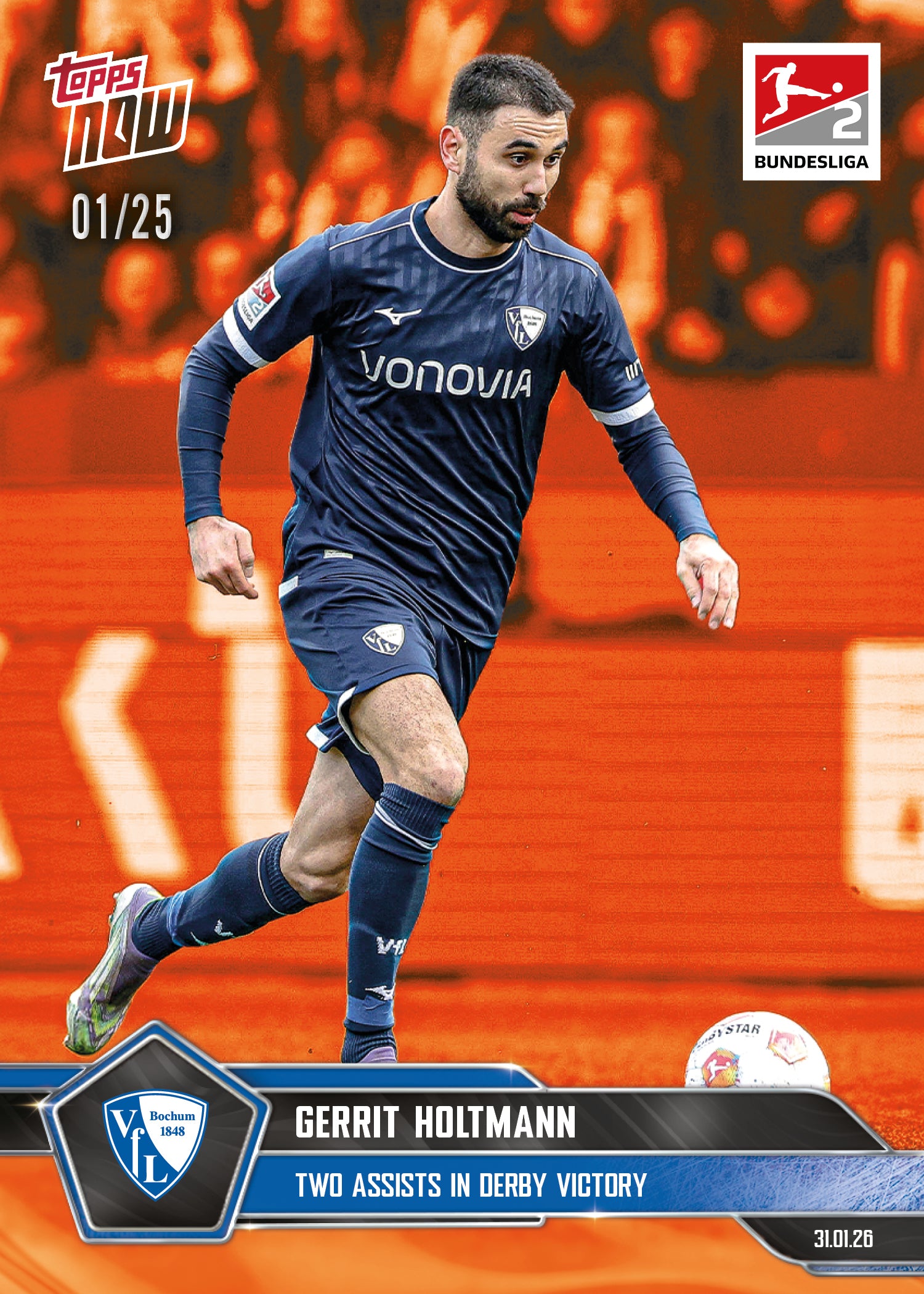 Gerrit Holtmann - 2025-26 Bundesliga Topps NOW - Card 115 - PR: 144 - Image 5