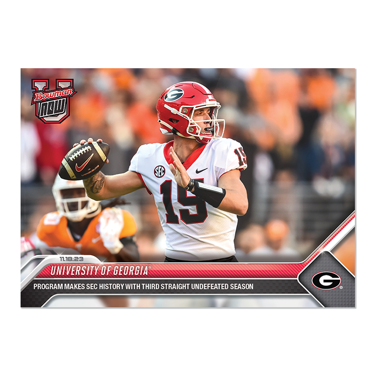 University of Georgia - 2023 Bowman U NOW Football Card 29 - PR: 1118