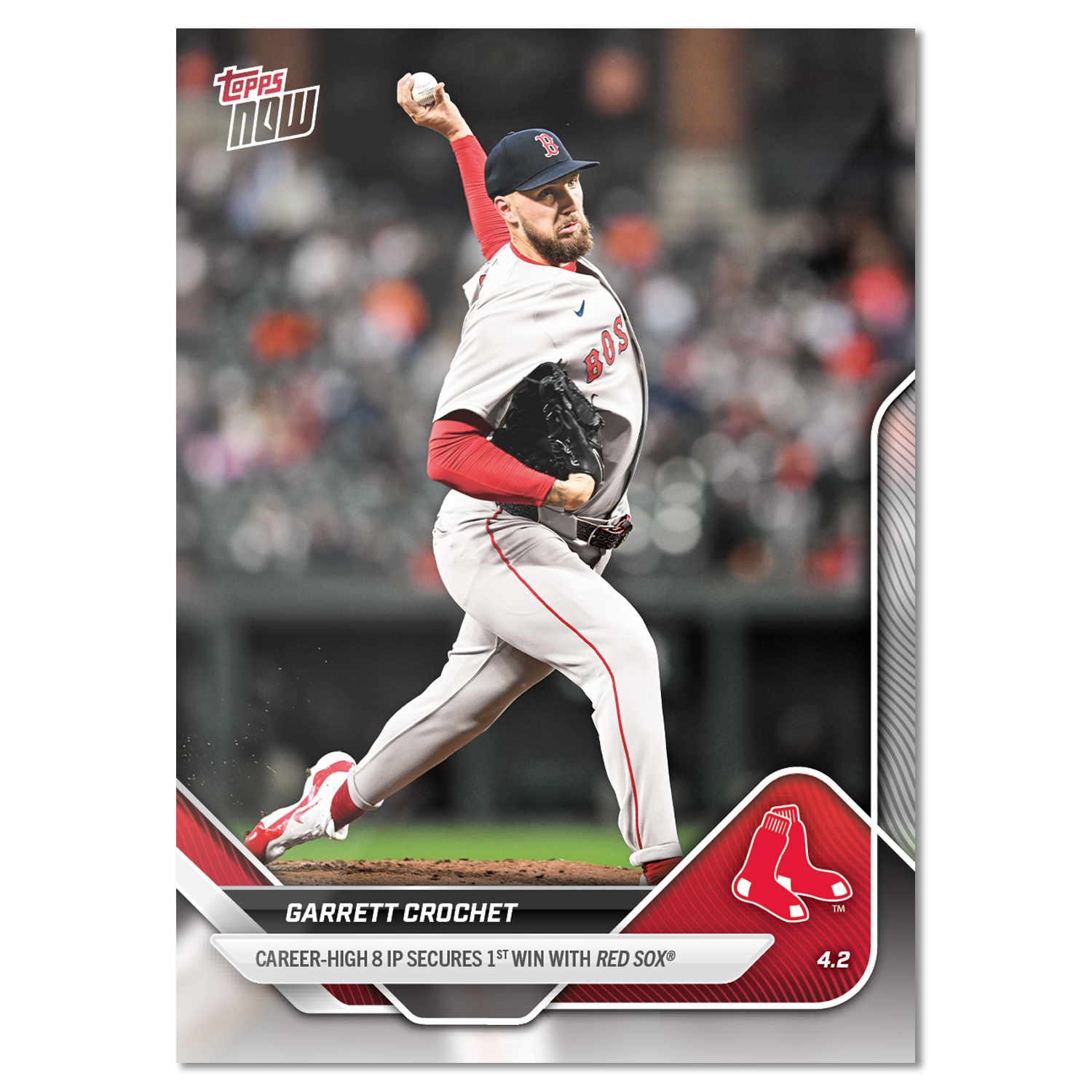Garrett Crochet - 2025 MLB Topps NOW - Card 33 - PR: 551