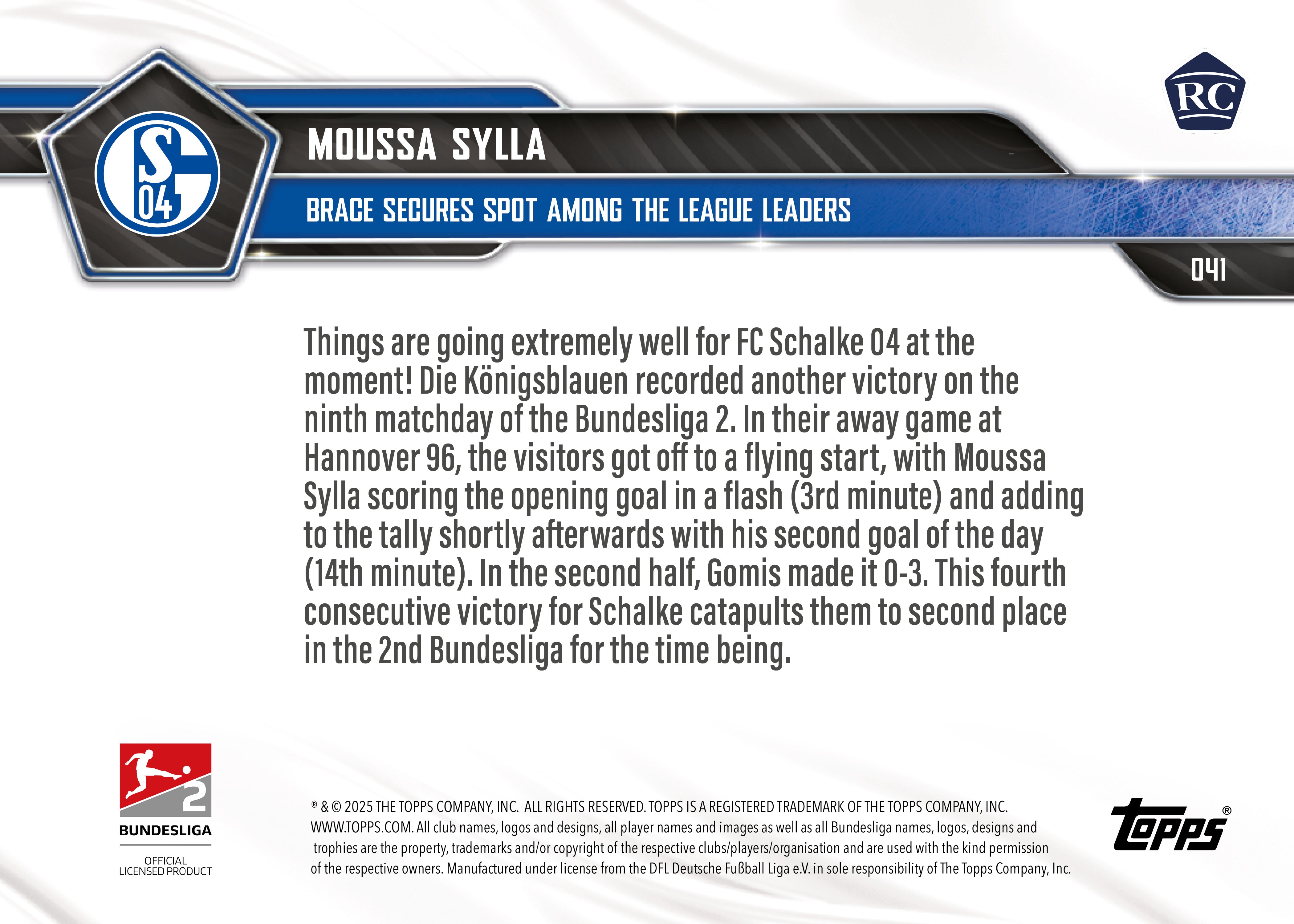 Moussa Sylla - 2025-26 Bundesliga Topps NOW - Card 41 - PR: 489 - Image 7