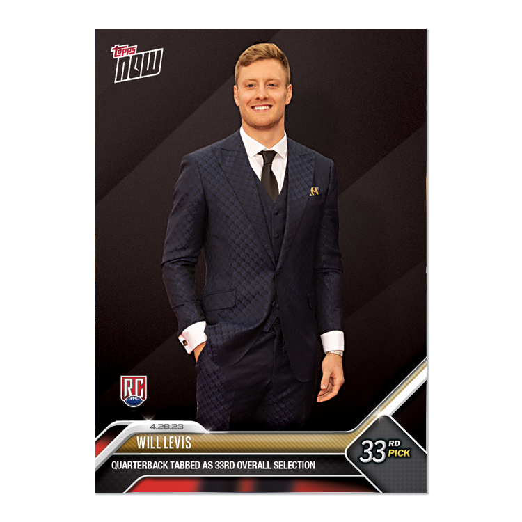 Will Levis - 2023 TOPPS NOW Football Card D-3 - PR: 1327