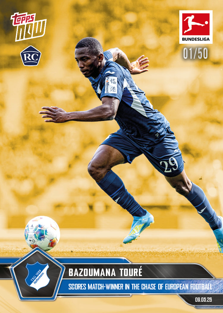 Bazoumana Touré - 2025-26 Bundesliga Topps NOW - Card 189 - PR: 359 - Image 6