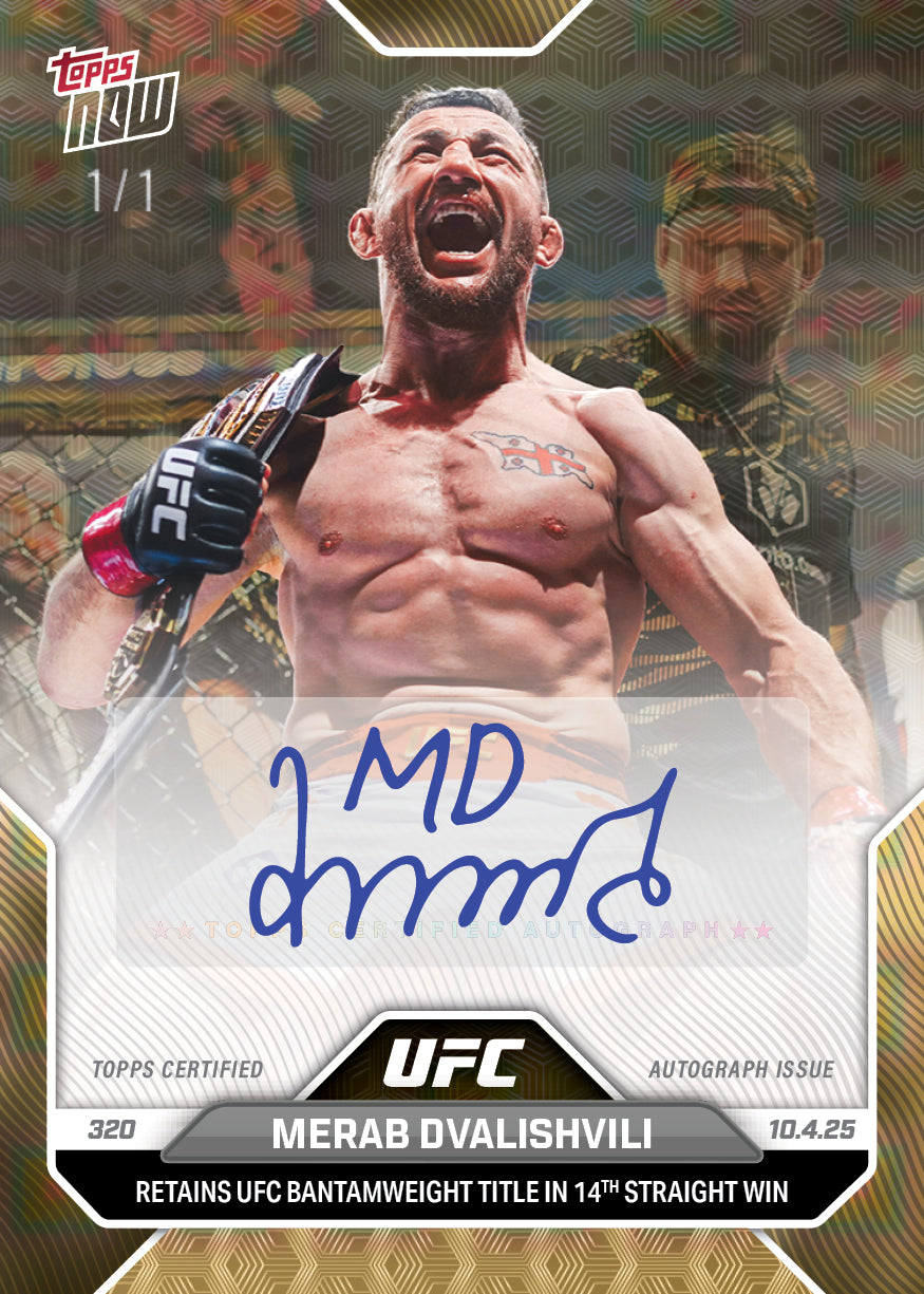 Merab Dvalishvili - 2025 UFC Topps NOW - Card 32 - PR: 1582 - Image 2