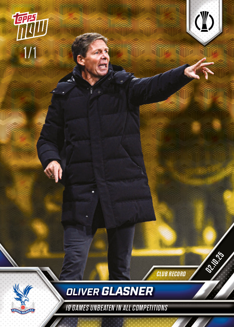 Oliver Glasner - 2025-26 UECL Topps NOW - Card 1 - PR: 224 - Image 2