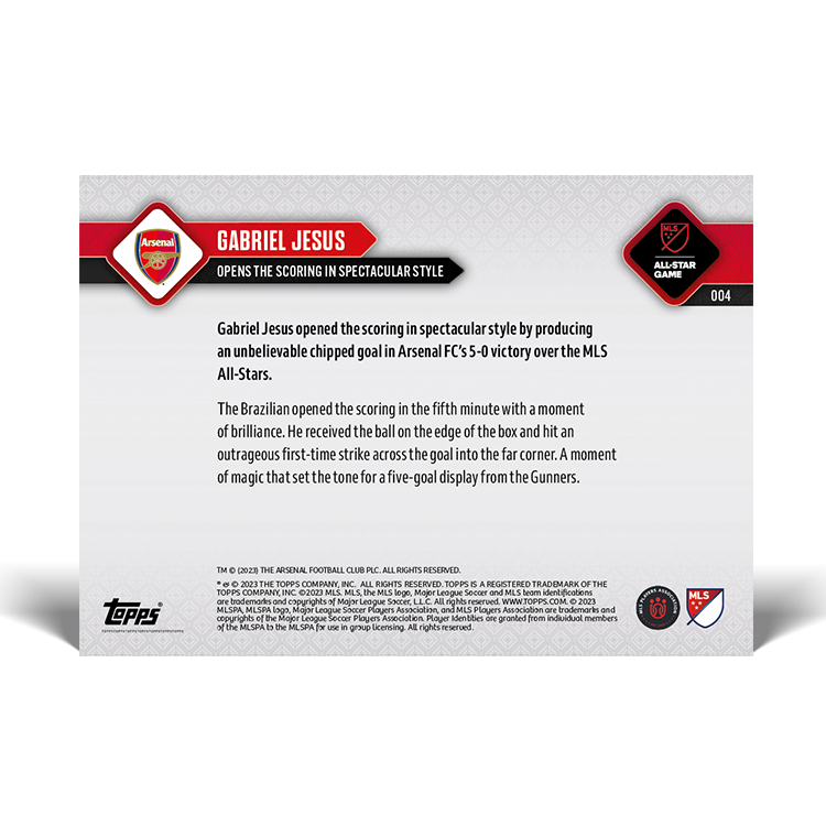 Alternative view of Opens the scoring in spectacular style - ARSENAL TOPPS NOW Card #004 - PR: 170