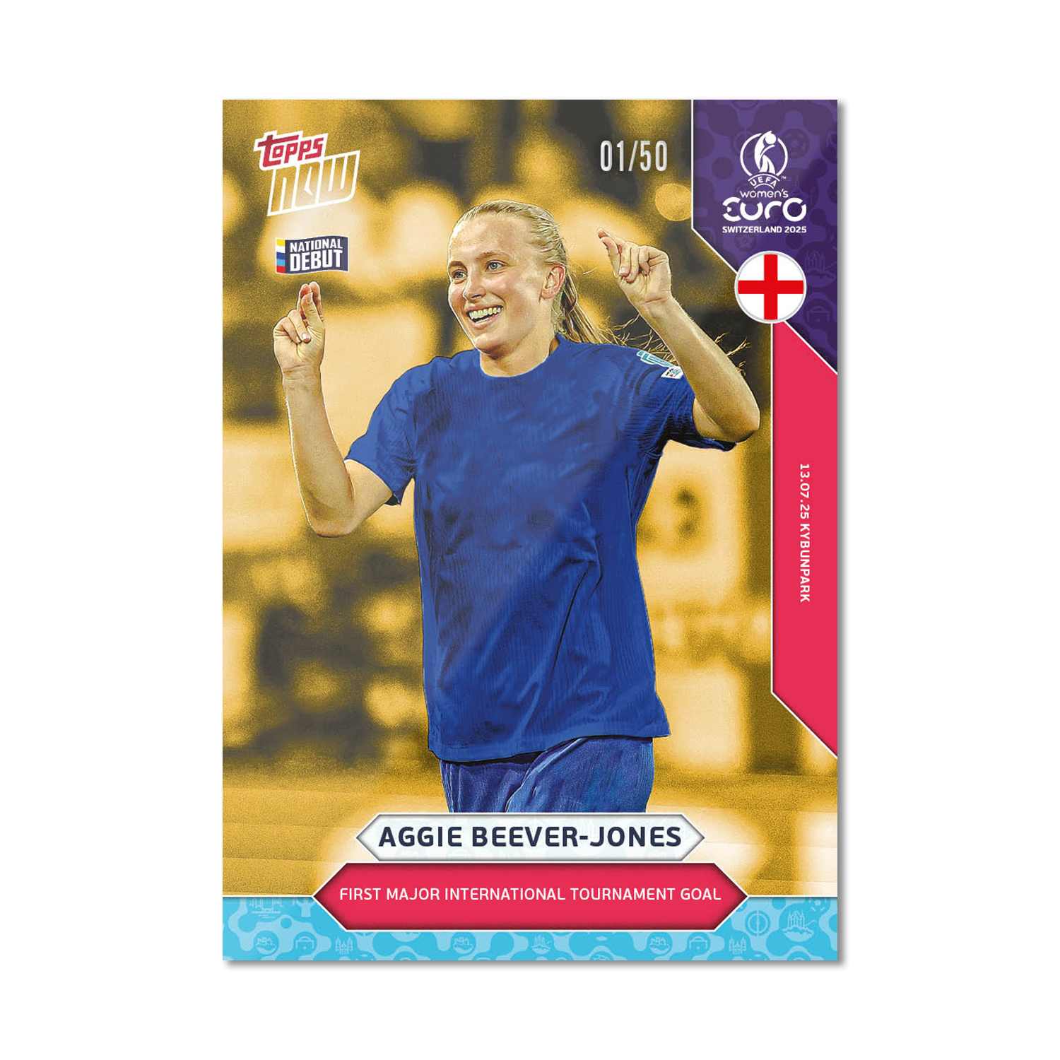 Aggie Beever-Jones - UEFA Women’s EURO 2025™ Topps NOW - Card 19 - PR: 208 - Image 6