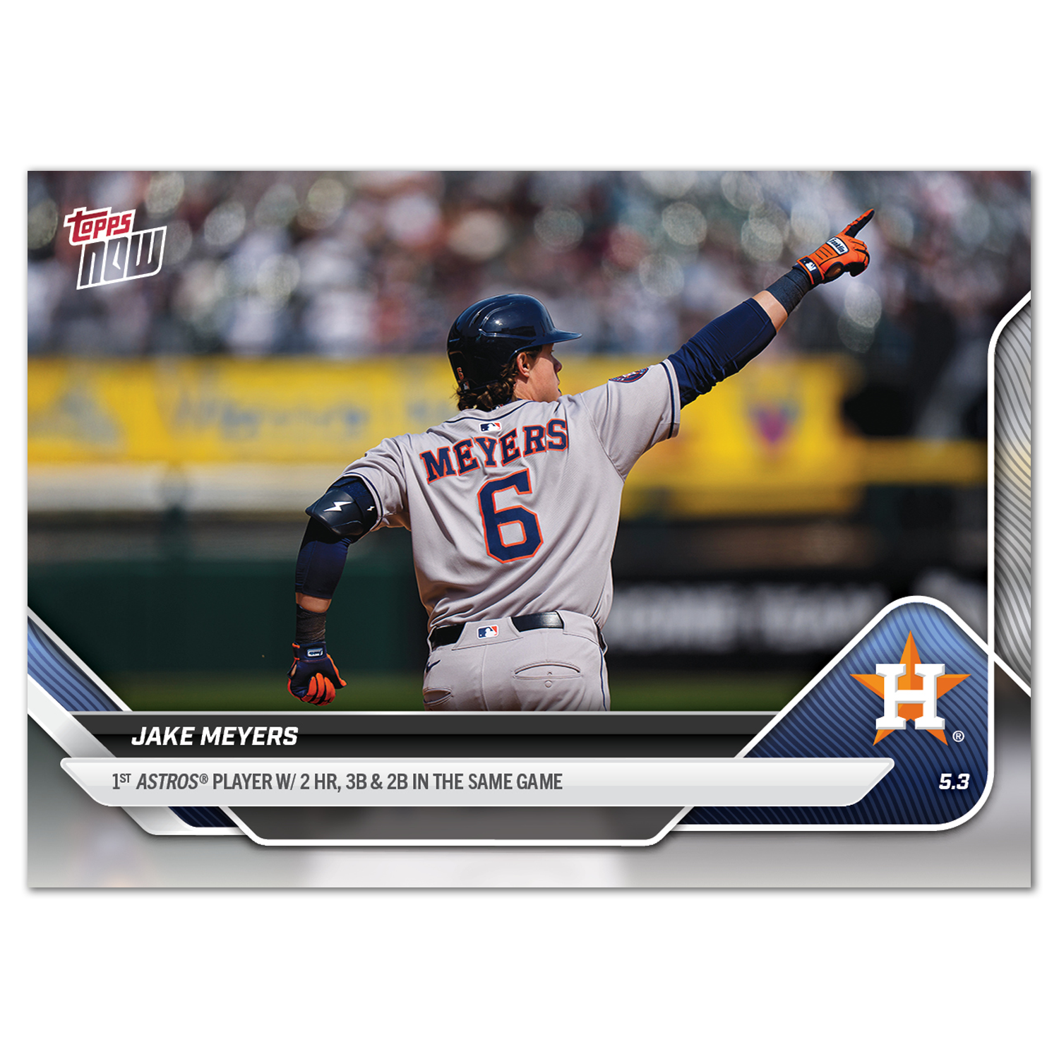 Jake Meyers - 2025 MLB Topps NOW - Card 133 - PR: 460
