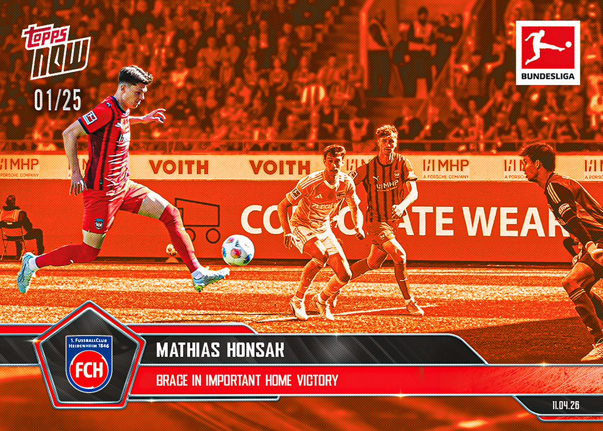 Mathias Honsak - 2025-26 Bundesliga Topps NOW - Card 168 - PR: 40 - Image 5