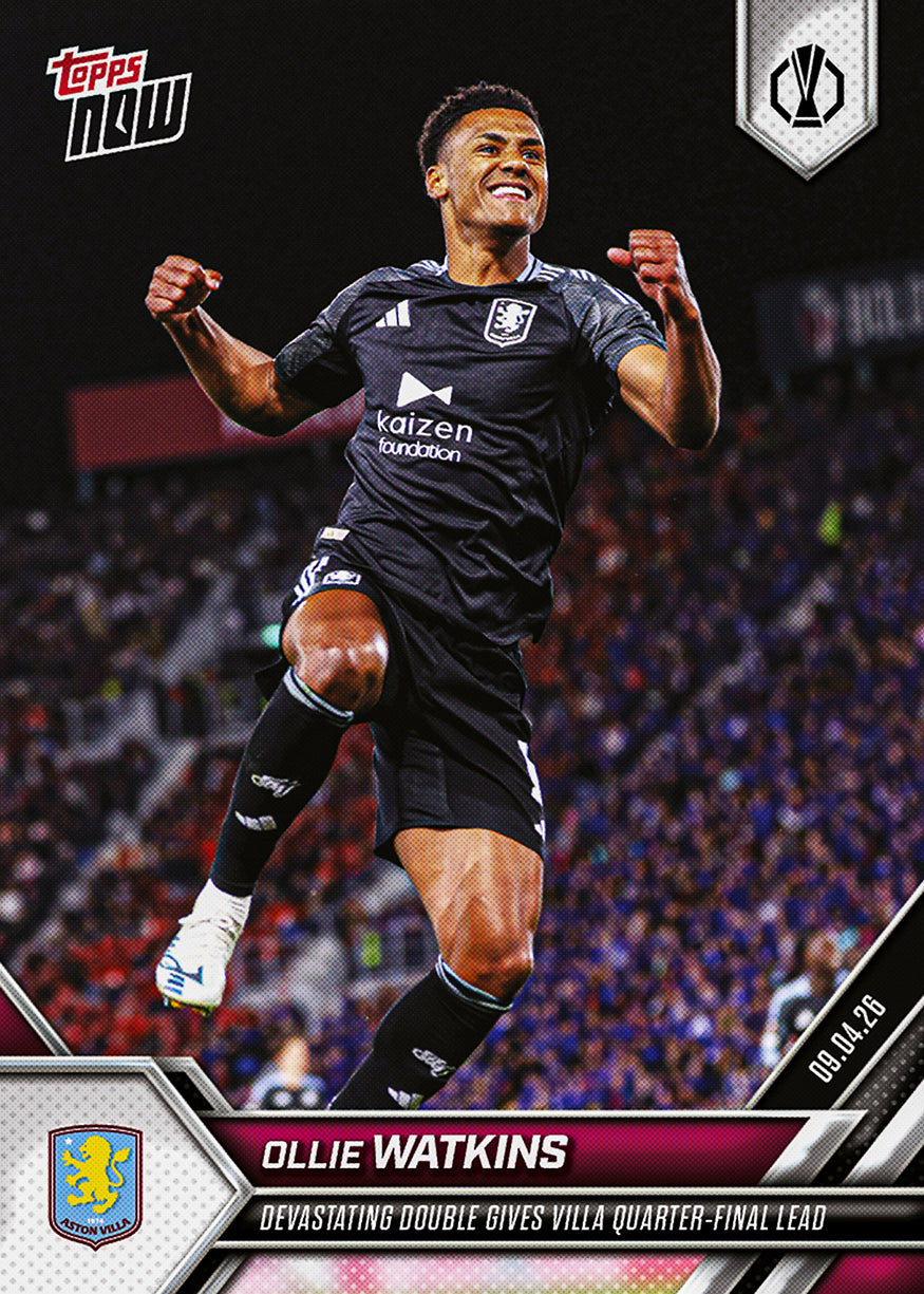 Ollie Watkins - 2025-26 UEL Topps NOW - Card 26 - PR: 187