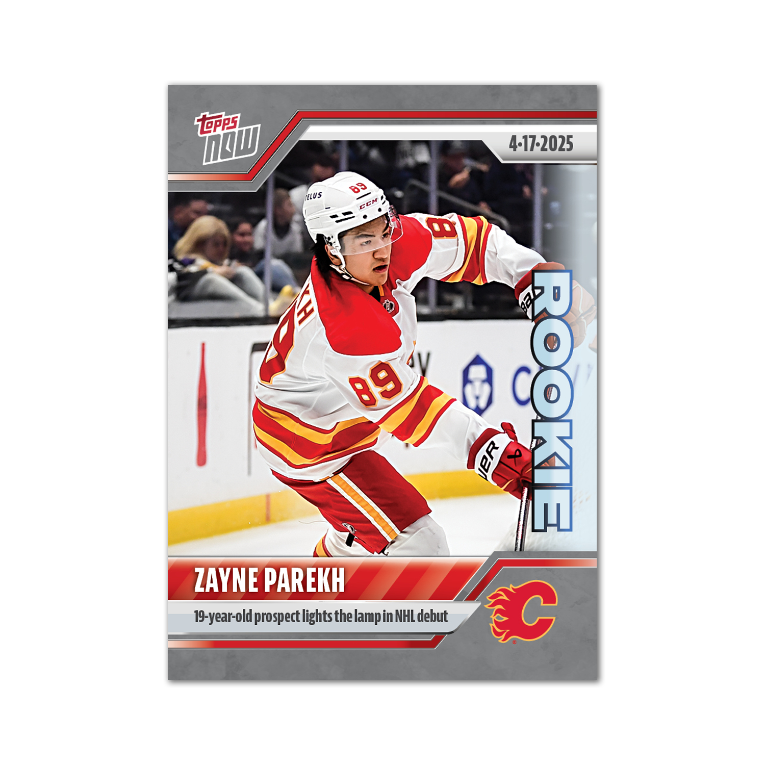 Zayne Parekh - 2024-25 NHL Topps NOW - Sticker # 162 Pack - PR: 535