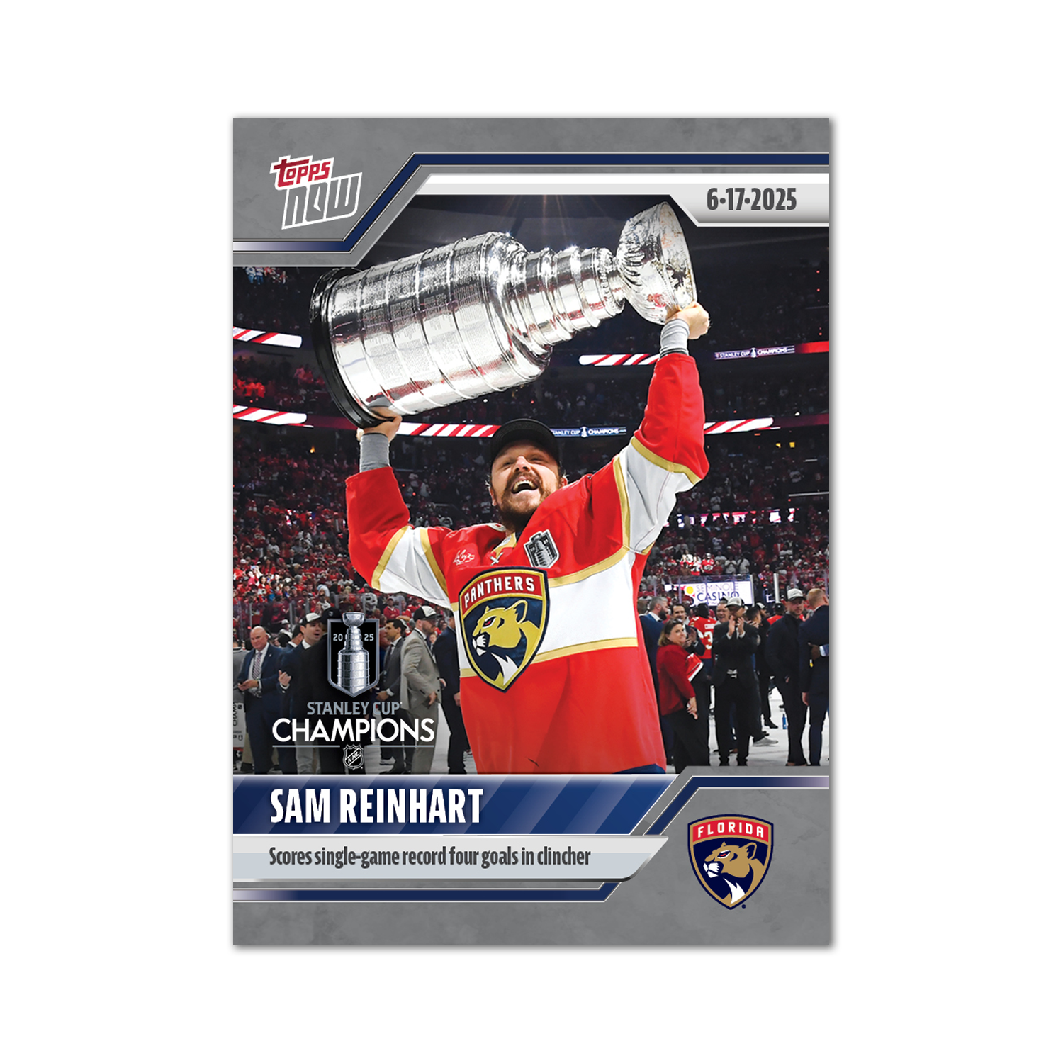 Sam Reinhart - 2024-25 NHL Topps NOW - Sticker # 207 Pack - PR: 715