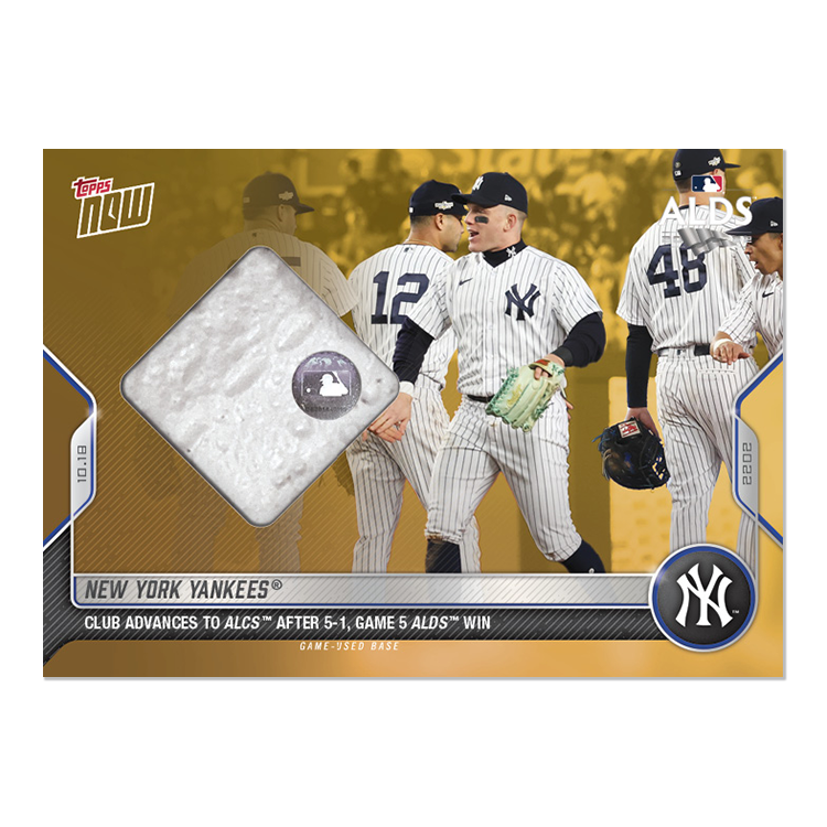 Game-used Base Relic # to 1 - New York Yankees - 2022 MLB TOPPS NOW Card 1098F