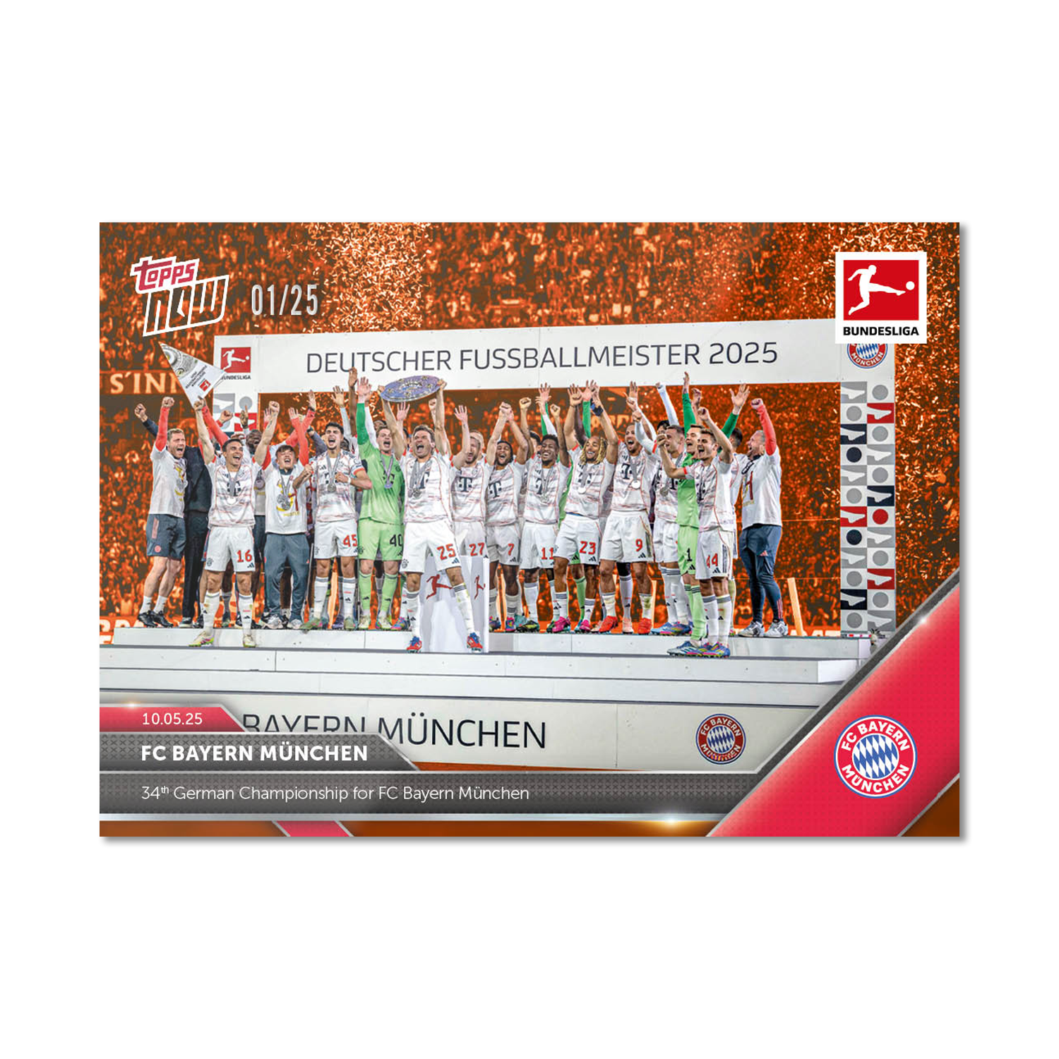 FC Bayern München - 2024-25 Bundesliga Topps NOW - Card 188 - PR: 1002 - Image 5