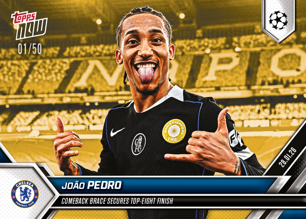João Pedro - 2025-26 UCL Topps NOW - Card 83 - PR: 585 - Image 6