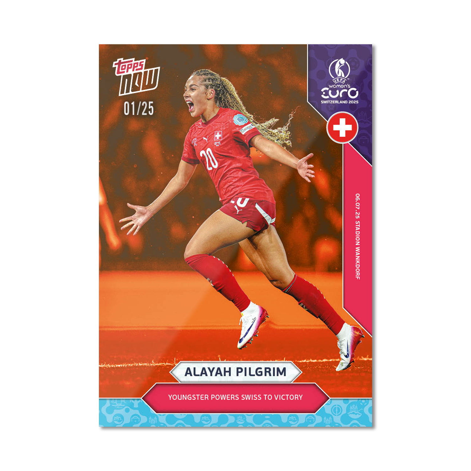Alayah Pilgrim - UEFA Women’s EURO 2025™ Topps NOW - Card 8 - PR: 204 - Image 5