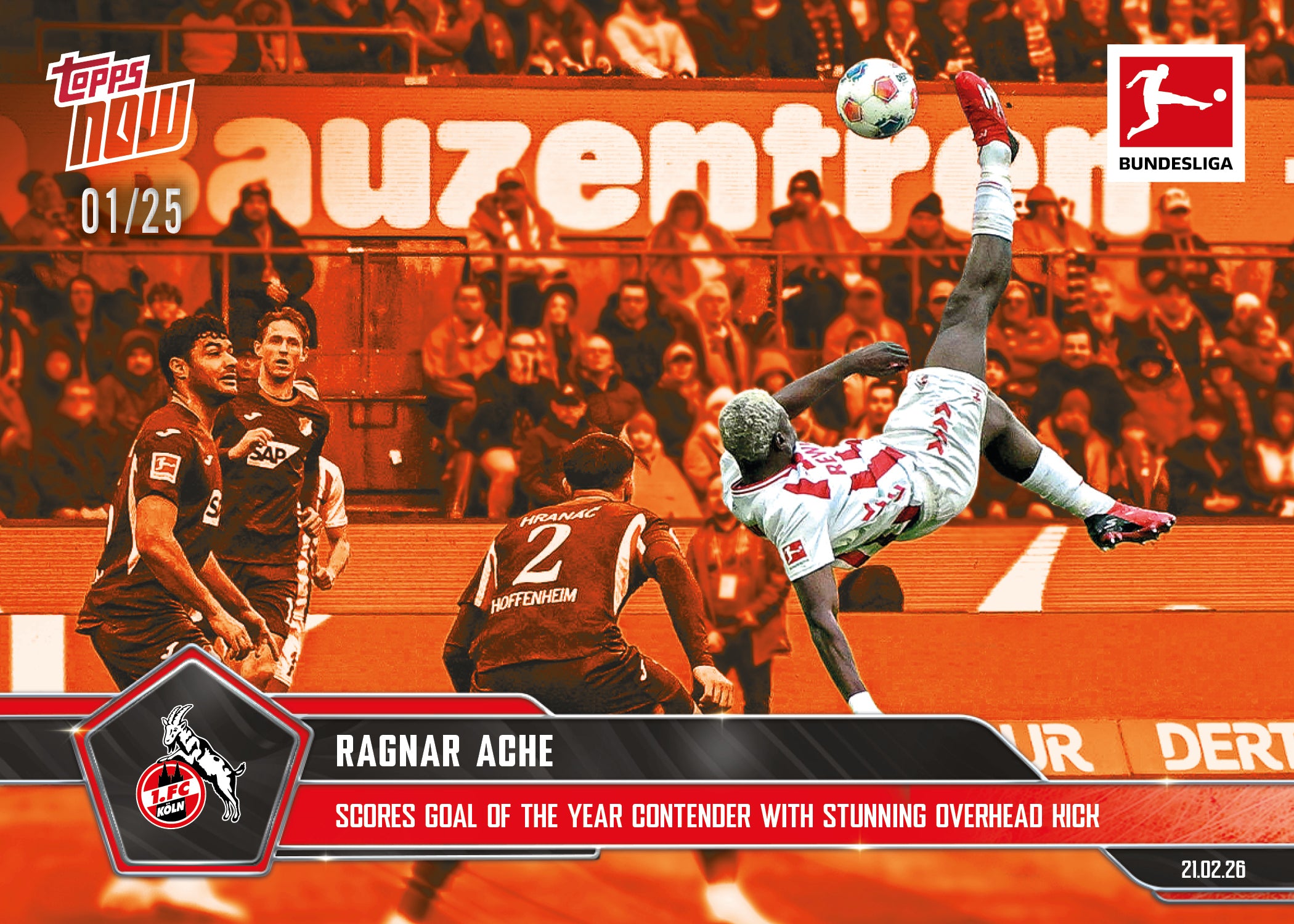 Ragnar Ache - 2025-26 Bundesliga Topps NOW - Card 129 - PR: 704 - Image 5