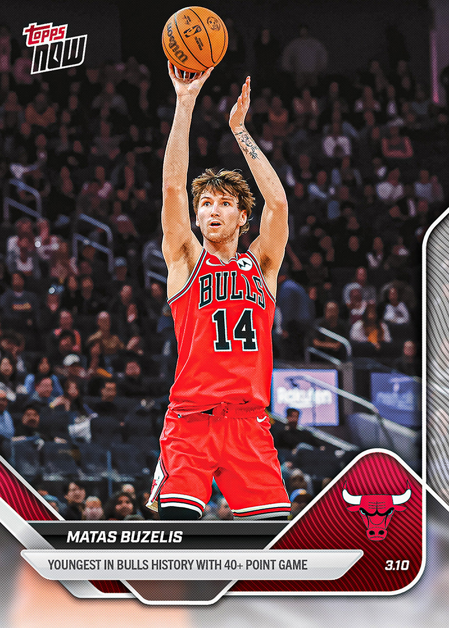Matas Buzelis - 2025-26 NBA Topps NOW - Card 202 - PR: 1127