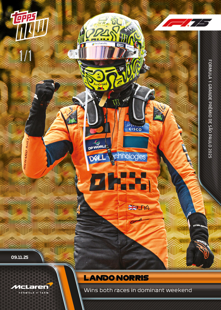 Lando Norris - 2025 Formula 1 Topps NOW - Card 75 - PR: 2682 - Image 2