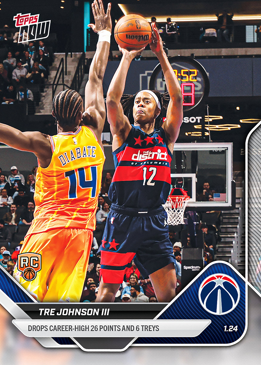 Tre Johnson III - 2025-26 NBA Topps NOW - Card 140 - PR: 583
