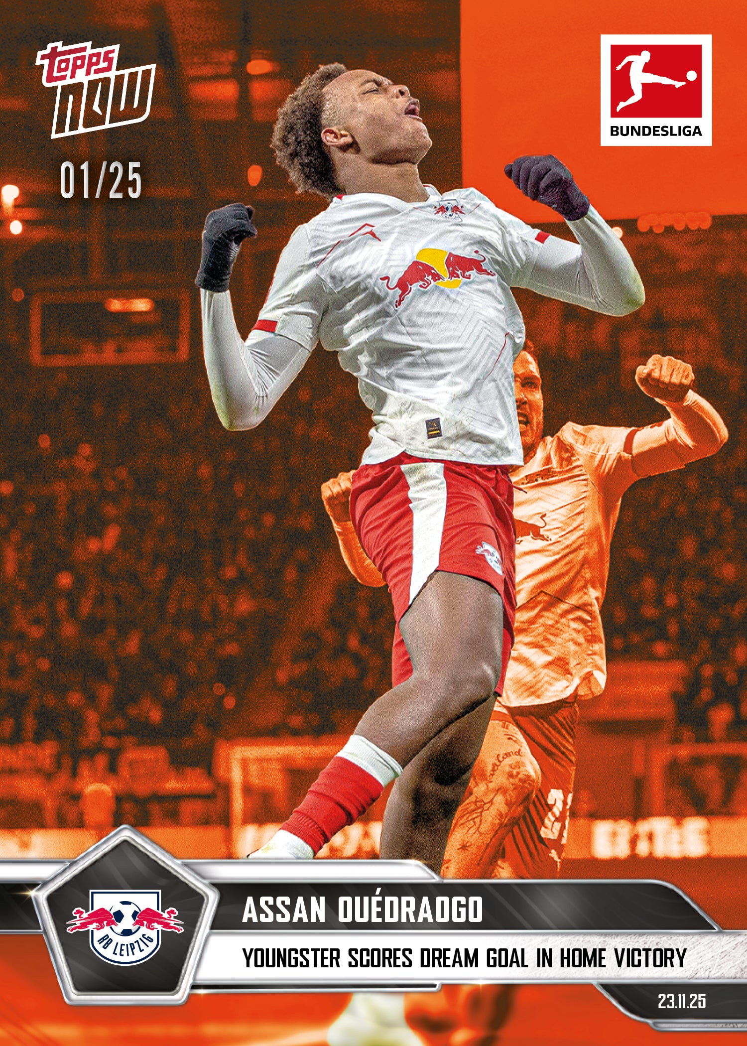 Assan Ouédraogo - 2025-26 Bundesliga Topps NOW - Card 65 - PR: 294 - Image 5