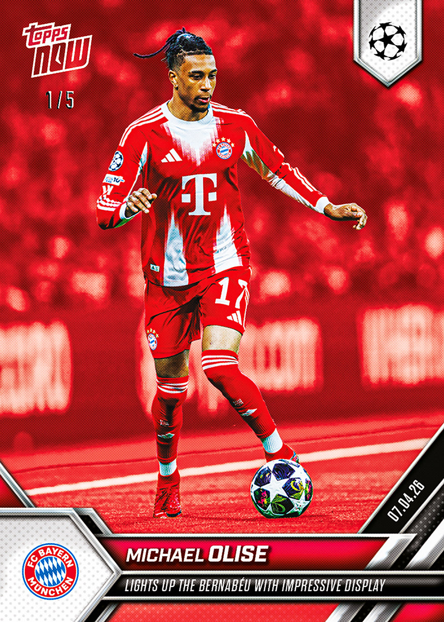 Michael Olise - 2025-26 UCL Topps NOW - Card 118 - PR: 1414 - Image 3