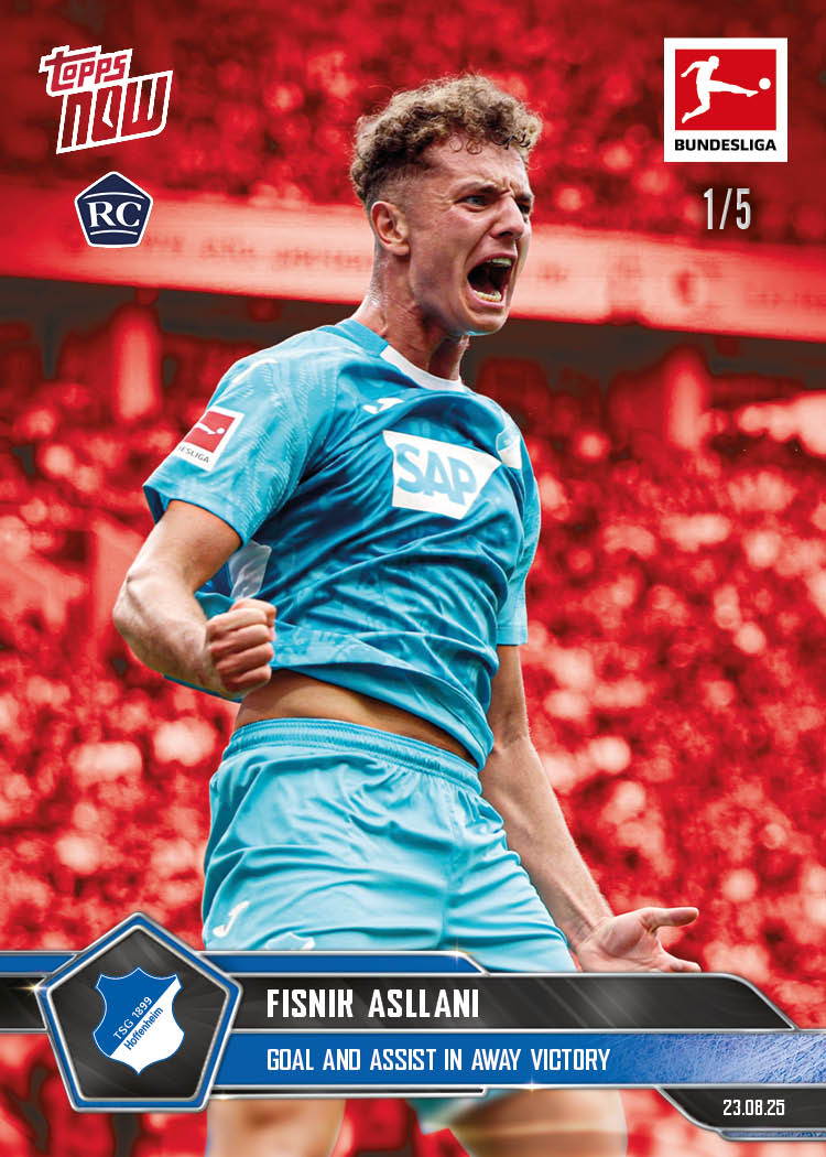 Fisnik Asllani - 2025-26 Bundesliga Topps NOW - Card 10 - PR: 348 - Image 3