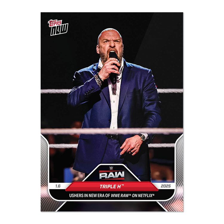 Triple H - 2025 WWE Topps NOW Card 1 - PR: 1954