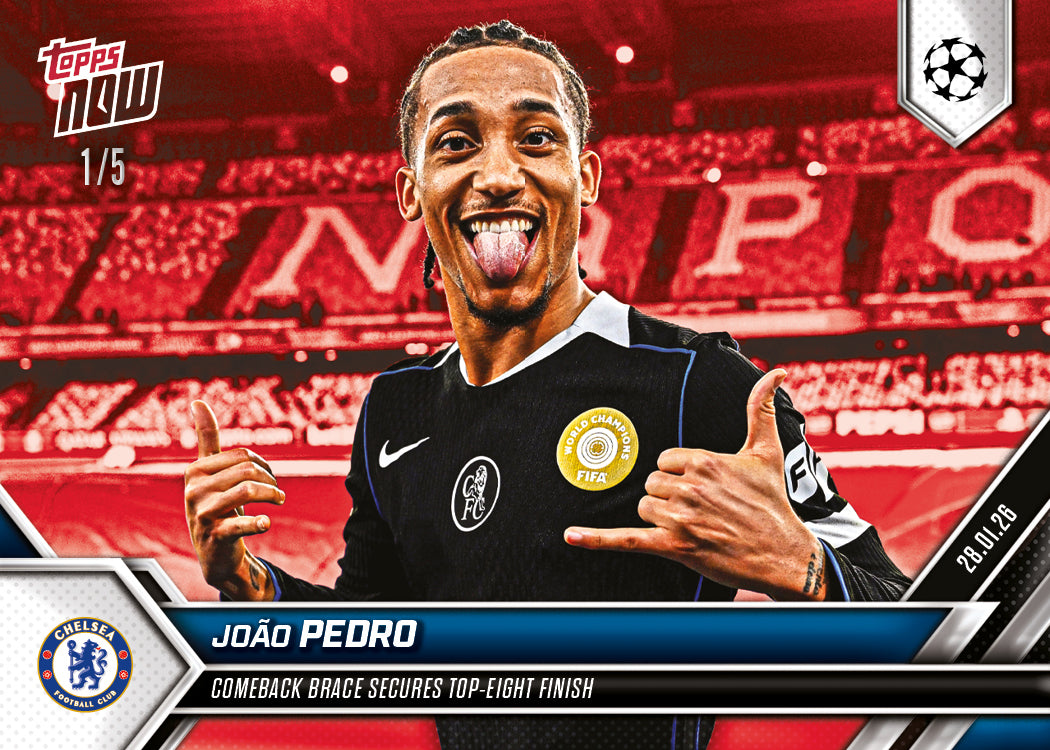 João Pedro - 2025-26 UCL Topps NOW - Card 83 - PR: 585 - Image 3