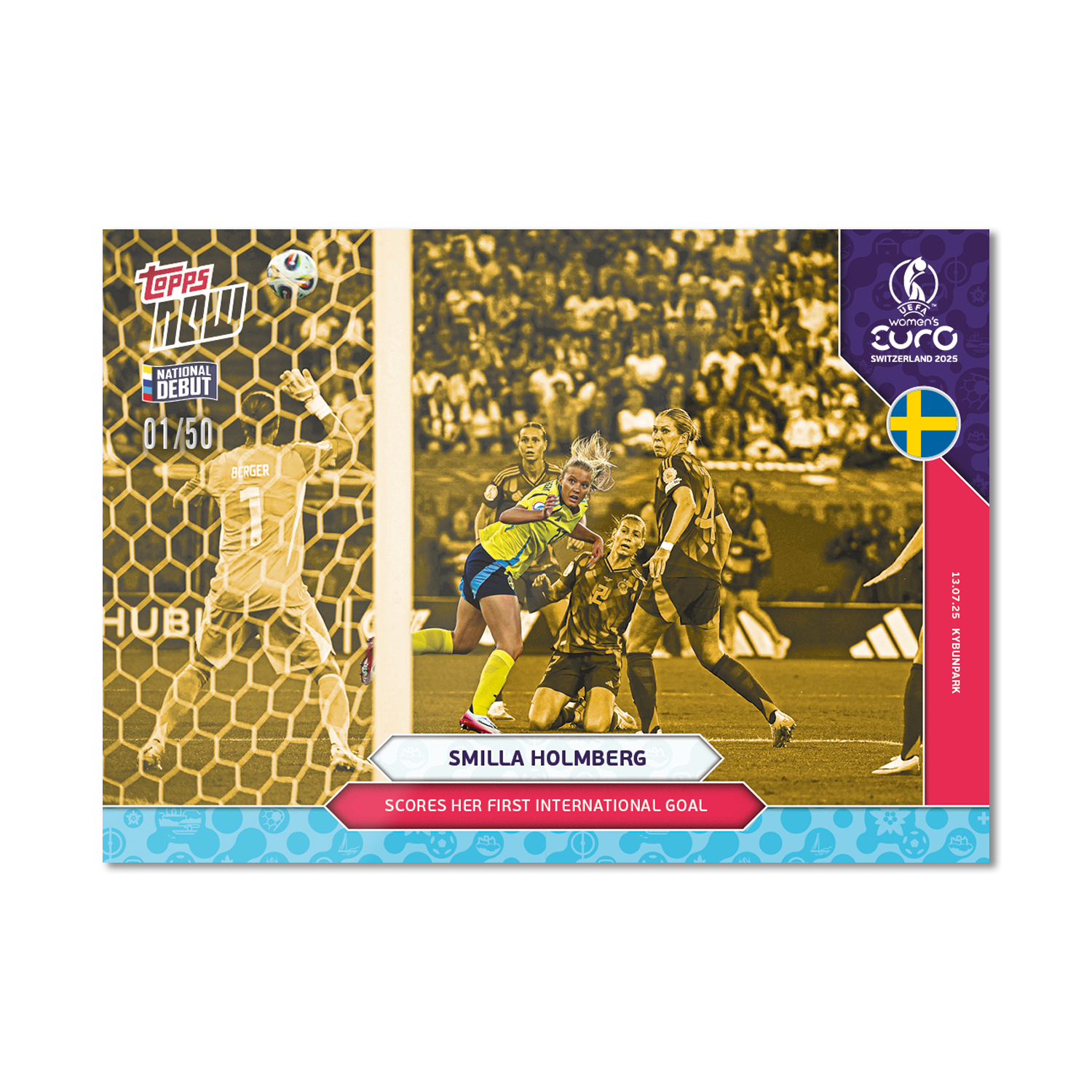 Smilla Hilma Holmberg - UEFA Women’s EURO 2025™ Topps NOW - Card 17 - PR: 138 - Image 6