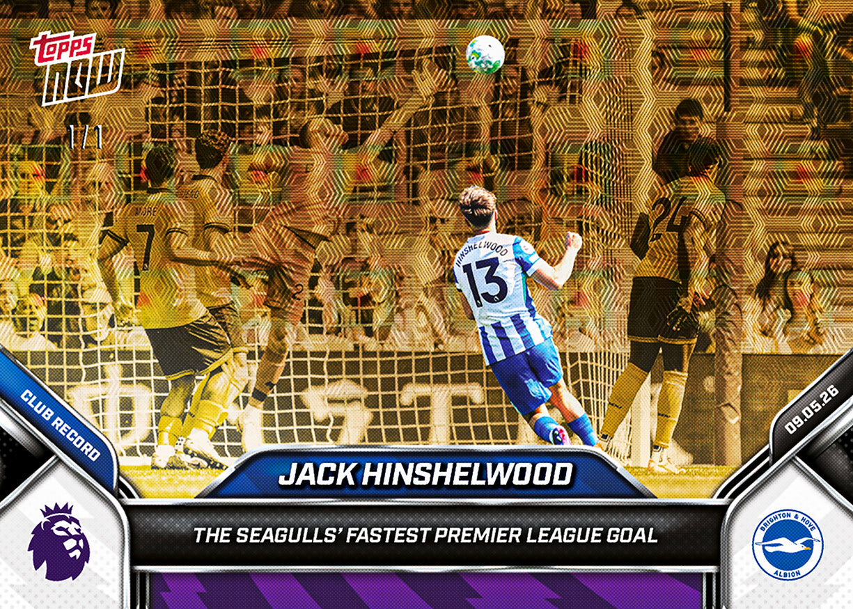 Jack Hinshelwood - 2025-26 Premier League Topps NOW - Card 189 - PR: 142 - Image 2