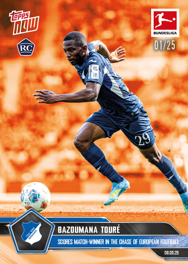 Bazoumana Touré - 2025-26 Bundesliga Topps NOW - Card 189 - PR: 359 - Image 5