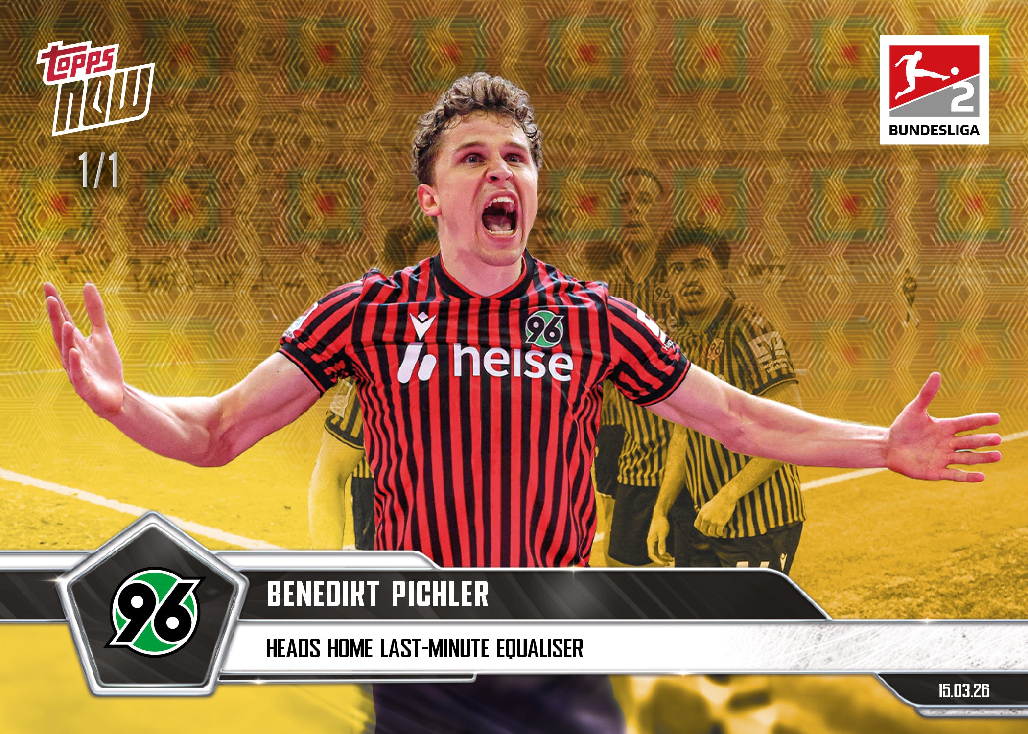 Benedikt Pichler - 2025-26 Bundesliga Topps NOW - Card 151 - PR:139 - Image 2