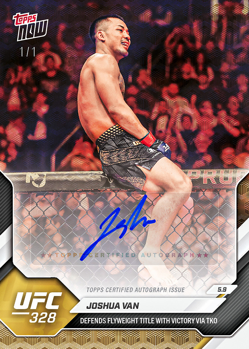 Joshua Van - 2026 UFC Topps NOW - Card 16 - PR: 2591 - Image 2