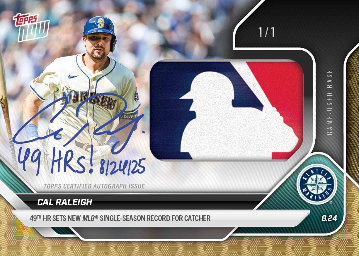 Cal Raleigh - 2025 MLB Topps NOW - Card 604 - LOOK FOR RELICS & AUTO-RELICS - PR: 21368 - Image 2