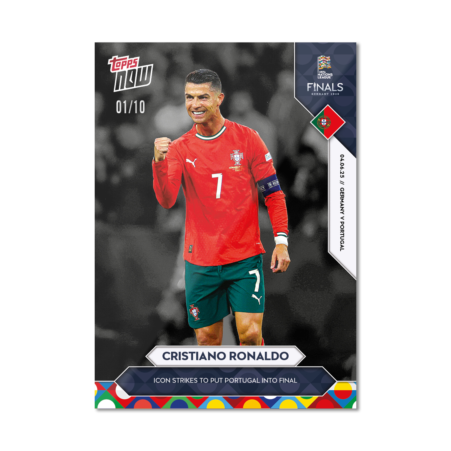 Cristiano Ronaldo - 2025 UEFA Nations League Topps NOW - Card 1 - PR: 8040 - Image 4