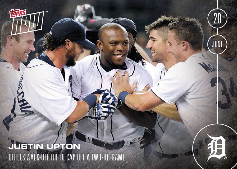 Justin Upton - 6/20/16 TOPPS NOW Card 168 - Print Run: 301