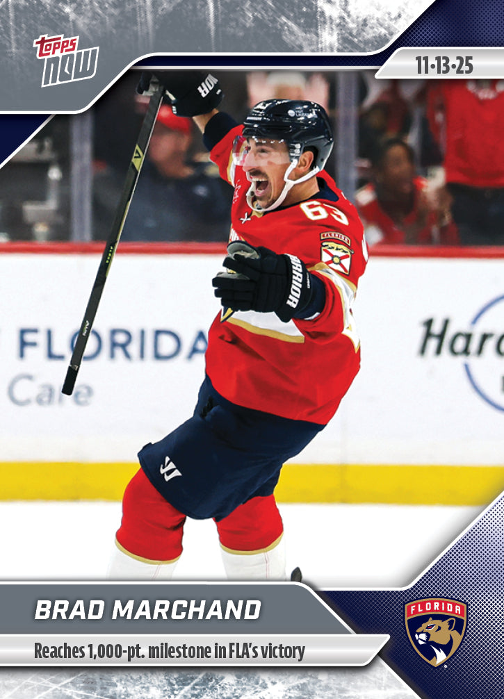 Brad Marchand - 2025-26 NHL Topps NOW - Sticker # 36 Pack - PR: 265