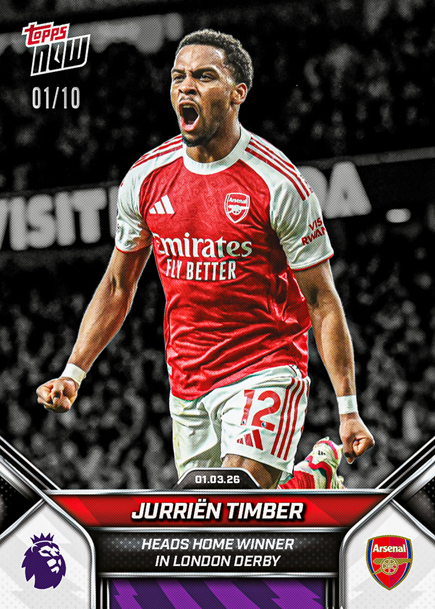 Jurriën Timber - 2025-26 Premier League Topps NOW - Card 149 - PR: 759 - Image 4