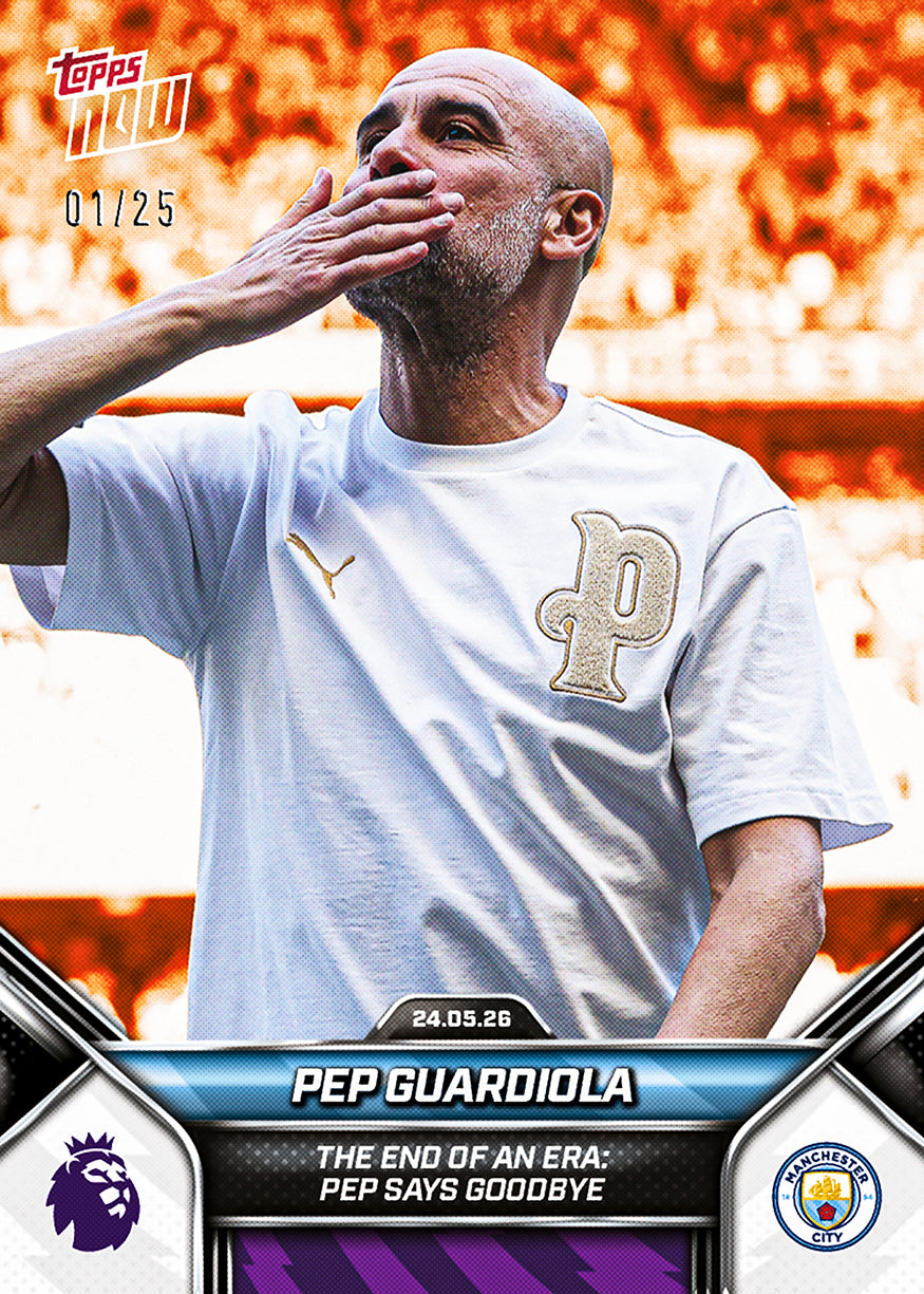 Pep Guardiola - 2025-26 Premier League Topps NOW - Card 201 - PR: 2837 - Image 6