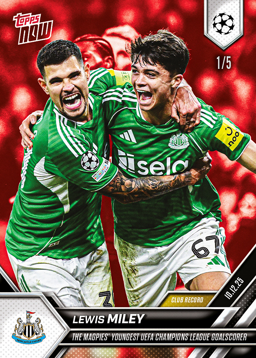 Lewis Miley - 2025-26 UCL Topps NOW - Card 71 - PR: 409 - Image 3