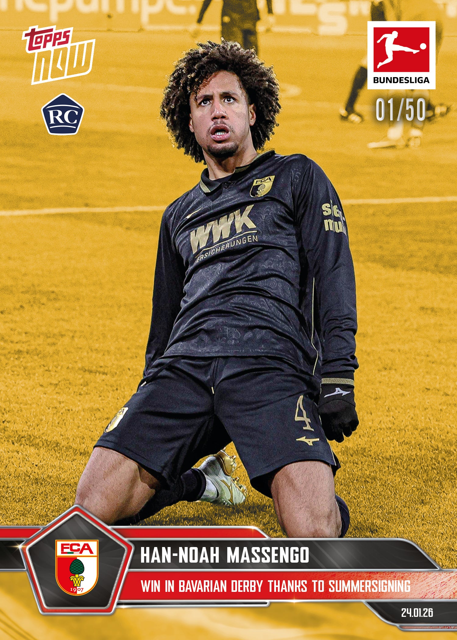 Han-Noah Massengo - 2025-26 Bundesliga Topps NOW - Card 106 - PR: 374 - Image 6
