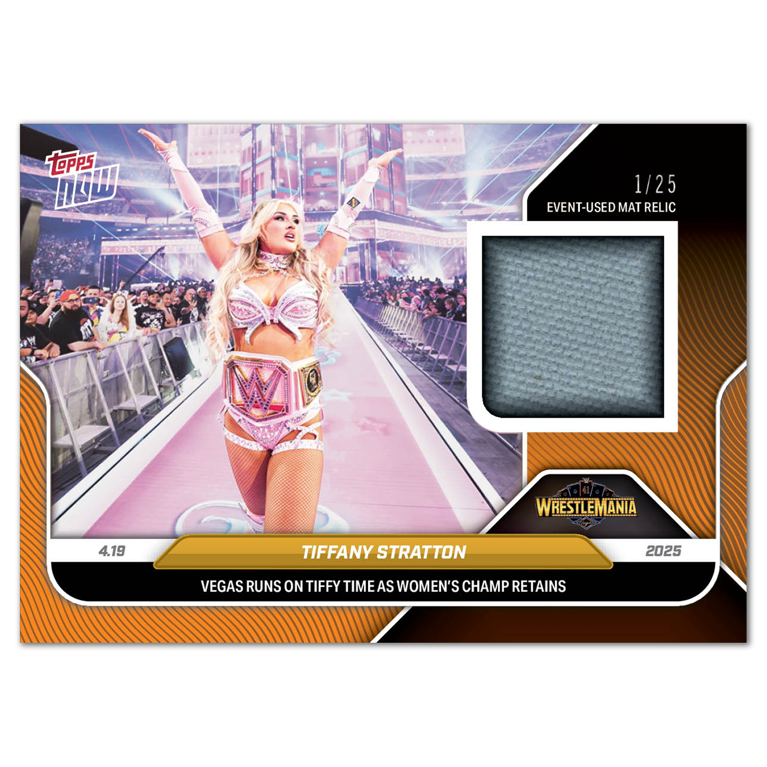 Tiffany Stratton - 2025 WWE Topps NOW - Card 40 - LOOK FOR RELICS AND AUTO-RELICS - PR: 5584 - Image 3