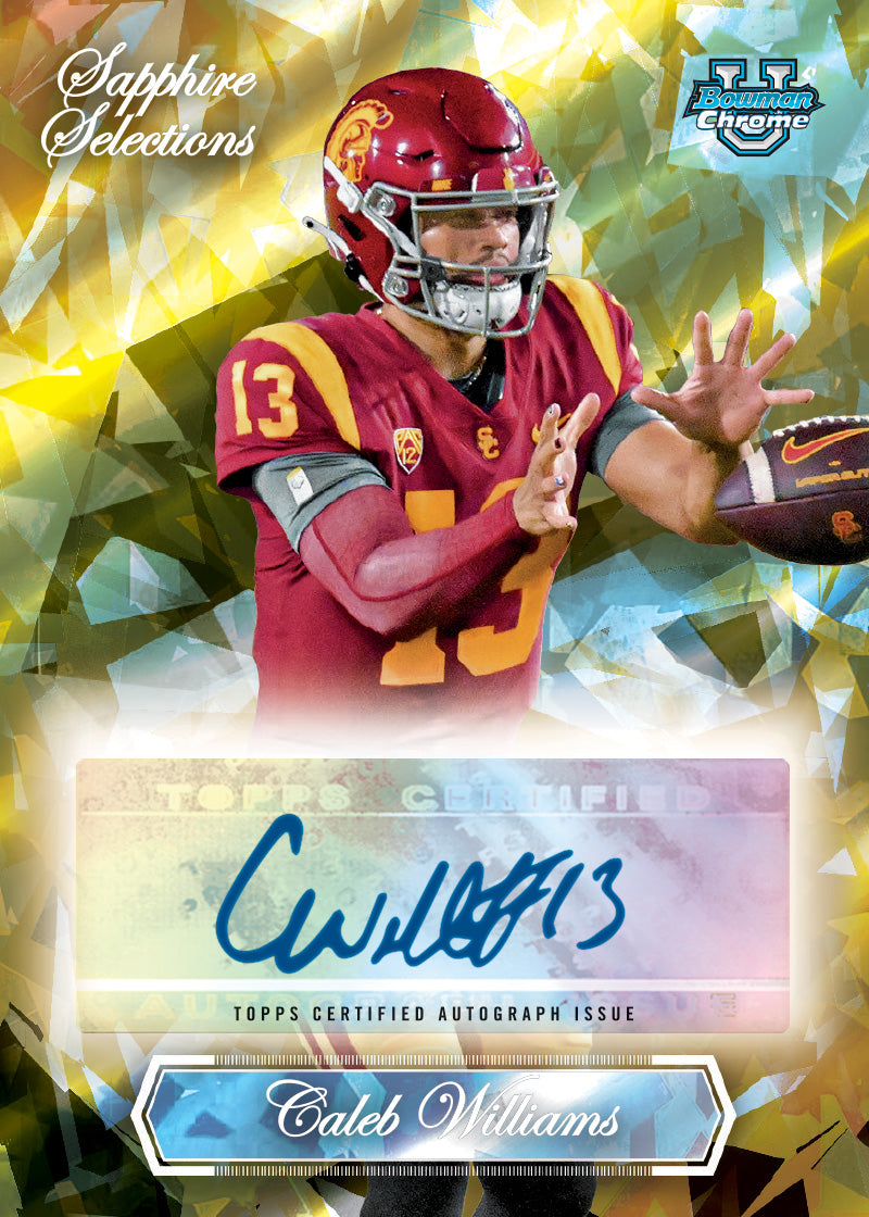 2023 Bowman University Chrome Football Sapphire Edition - Hobby Box - Sealed Case - Image 4