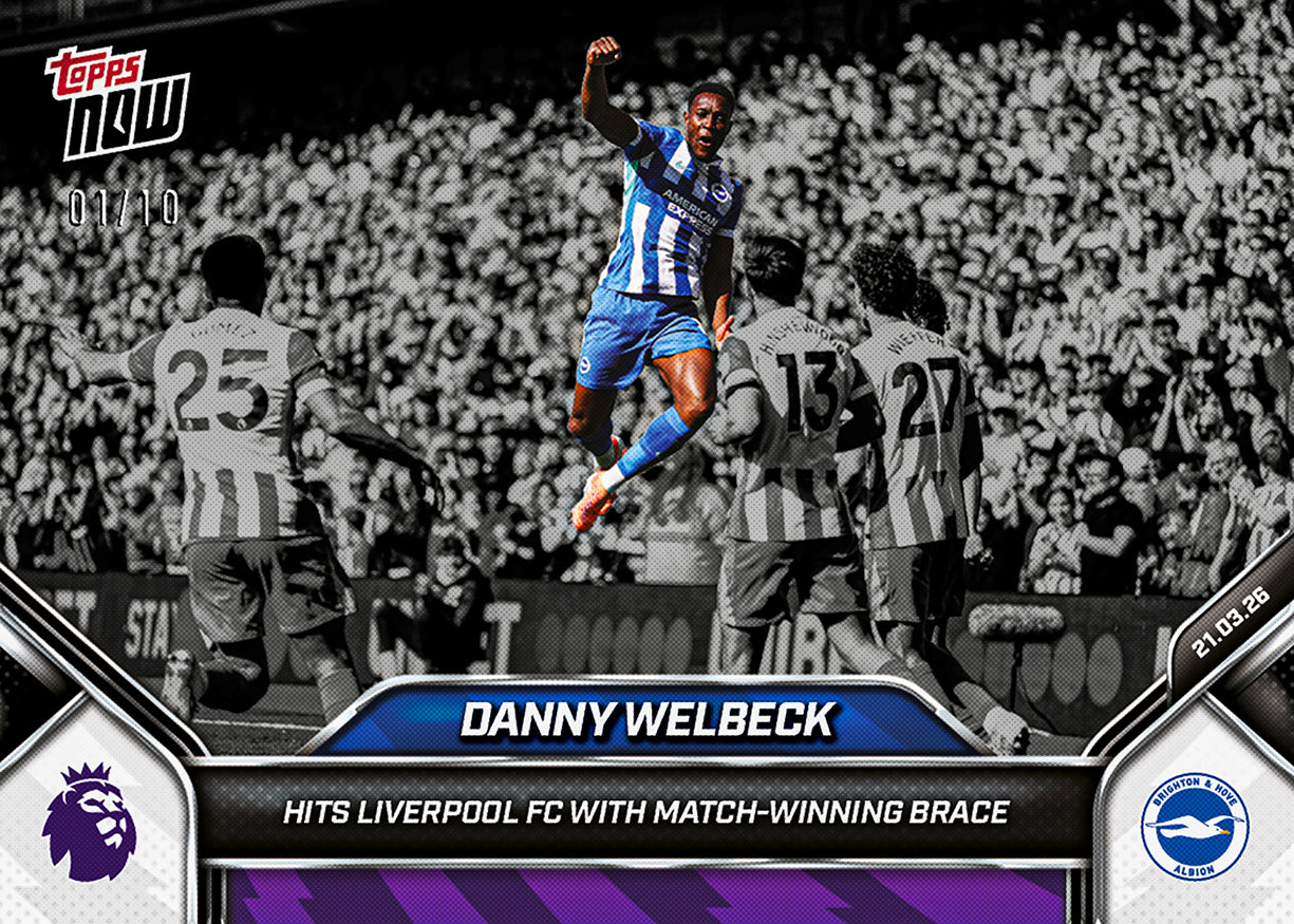 Danny Welbeck - 2025-26 Premier League Topps NOW - Card 160 - PR: 133 - Image 3