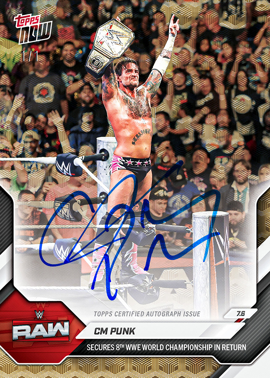 CM Punk - 2026 WWE Topps NOW - Card 70 - PR: 2495 - Image 2